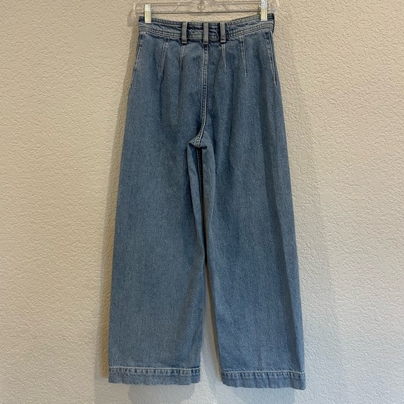 Free People | We The Free | Devon Wide Leg Crop Trouser Jeans in Vintage Blue - Picture 7 of 9